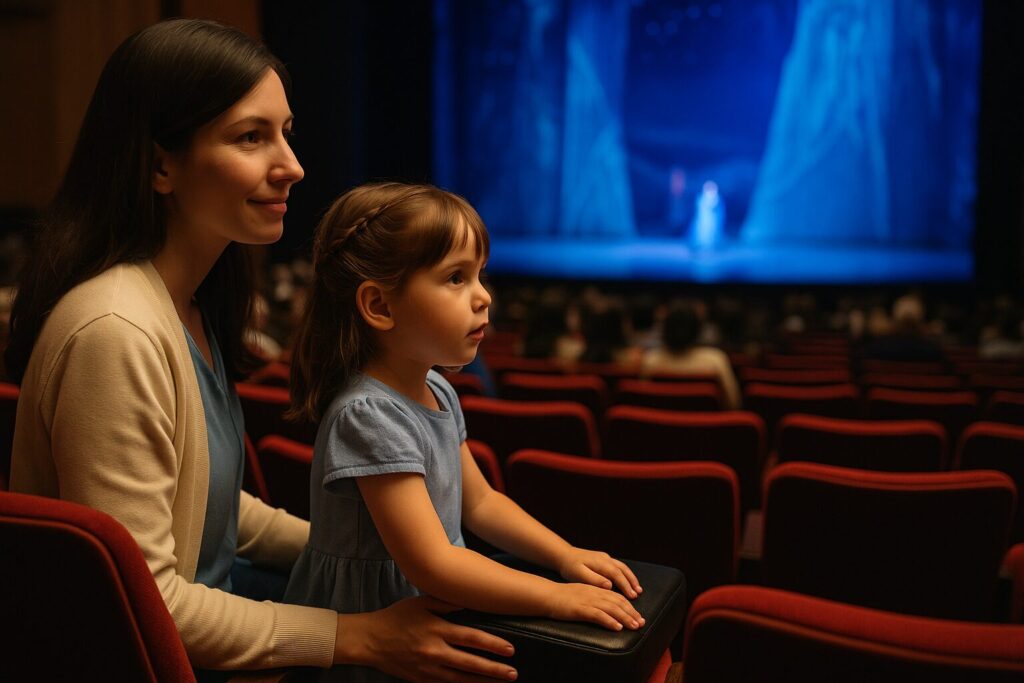 劇団四季『アナと雪の女王』を親子で観劇しているイメージ画像です